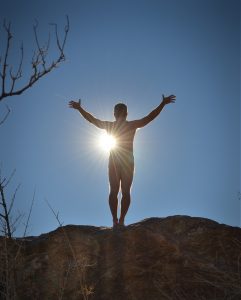 Outstretched Arms Greeting The Sun - bating outdoors
