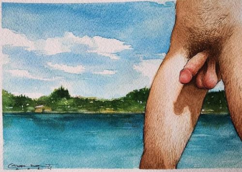 The Sacred Phallus in Watercolor - Corndog Artist Spotlight-6