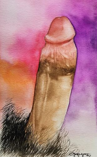 The Sacred Phallus in Watercolor - Corndog Artist Spotlight-9